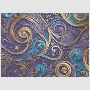 Mousseline papier de tissu en spirales de filigree