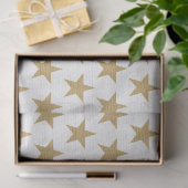 Mousseline papier de tissu étoile or (Cadeau)