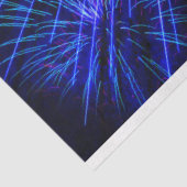 Mousseline papier de tissu feu bleu (Détail)