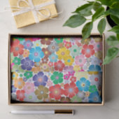 Mousseline Papier de tissu fleur arc-en-ciel (Cadeau)