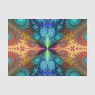 Mousseline papier de tissu fractal en spirale
