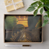 Mousseline papier de tissu ganesha doré (Cadeau)