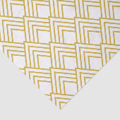 Mousseline Papier de tissu géométrique, blanc et or Abstrait (Détail)