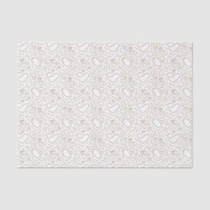 Mousseline Papier de tissu Golden Heart spécial pour Valentin