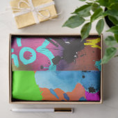 Mousseline Papier de tissu Graffiti (Cadeau)