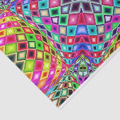 Mousseline papier de tissu kaléidoscope psychédélique (Détail)