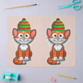 Mousseline papier de tissu kitty de noël (Artisanat)