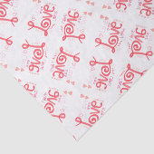 Mousseline Papier de tissu LOVE 10" x 15" (Détail)