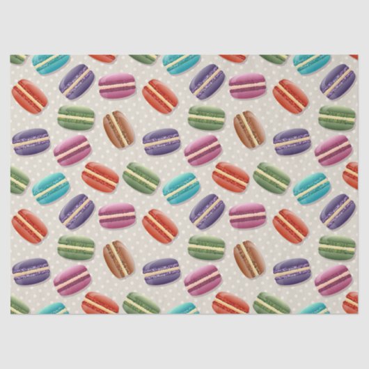 Mousseline papier de tissu macarons (Recto)