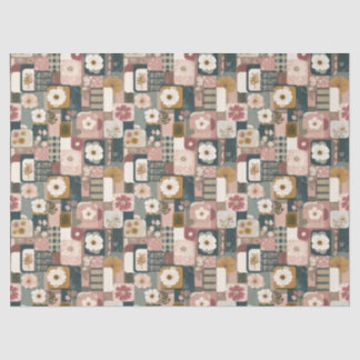 Mousseline Papier de tissu Motif à écaille florale