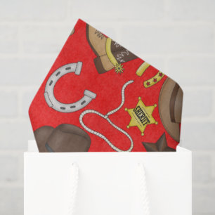 Mousseline Papier de tissu motif occidental du pays