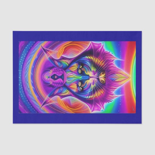 Mousseline papier de tissu mystique de chat (Recto)