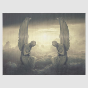 Mousseline papier de tissu nuage anges