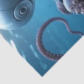 Mousseline Papier de tissu octopus Cyber (Détail)