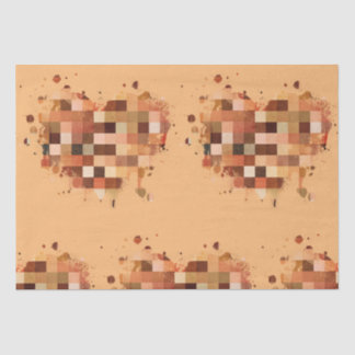 Mousseline Papier de tissu One World Heart