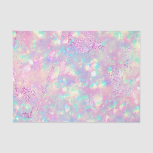 Mousseline papier de tissu opal rose brillant (Recto)