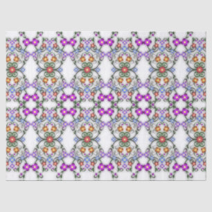 Mousseline papier de tissu ornemental de fleurs