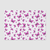 Mousseline Papier de tissu papillon rose (Recto)