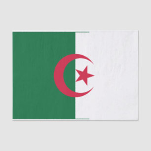 Mousseline Papier de tissu patriotique avec drapeau d'Algérie