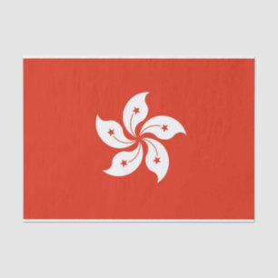 Mousseline Papier de tissu patriotique avec drapeau de Hong K