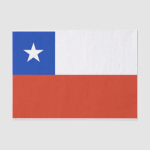 Mousseline Papier de tissu patriotique avec drapeau du Chili