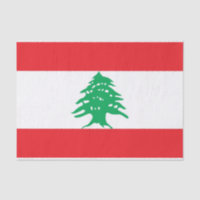 Papier de tissu patriotique avec drapeau du Liban