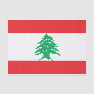 Mousseline Papier de tissu patriotique avec drapeau du Liban