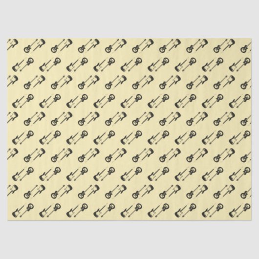 Mousseline papier de tissu pour corps de guitare (Recto)