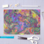 Mousseline papier de tissu psychédélique (Artisanat)