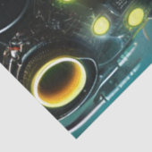 Mousseline Papier de tissu Robot 3 (Détail)