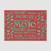 Mousseline Papier de tissu rouge Mojo (Recto)