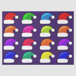 Mousseline papier de tissu santa hats
