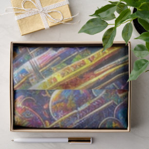 Mousseline Papier de tissu Space Race