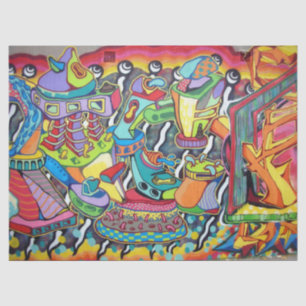 Mousseline papier de tissu street art