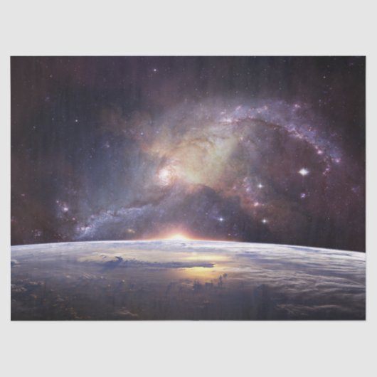 Mousseline papier de tissu terrestre et spatial (Recto)