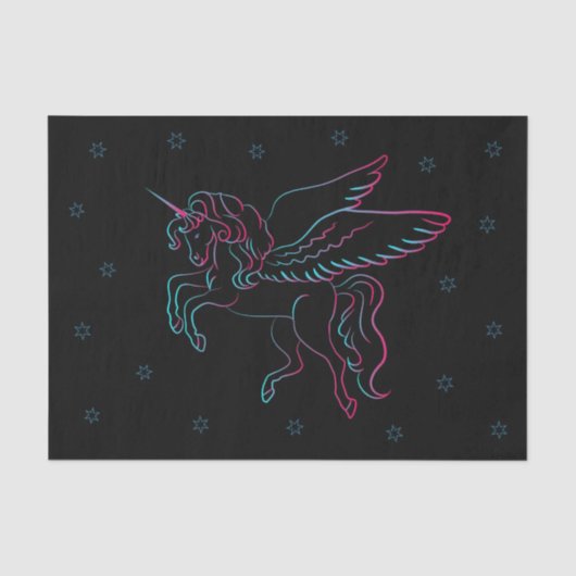 Mousseline papier de tissu unicorne (Recto)