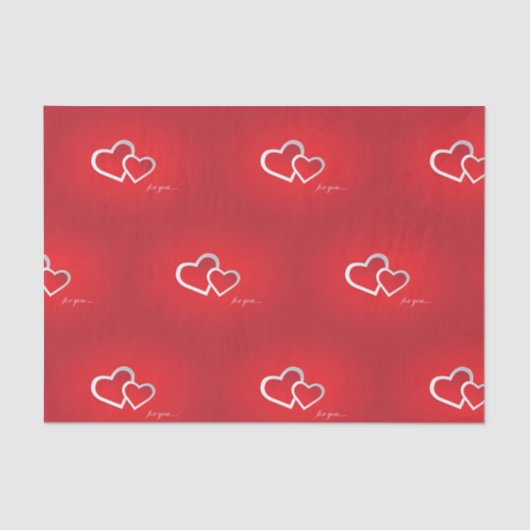 Mousseline Papier de tissu Valentines (Recto)