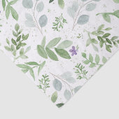 Mousseline Papier de tissu vert et lavande (Détail)