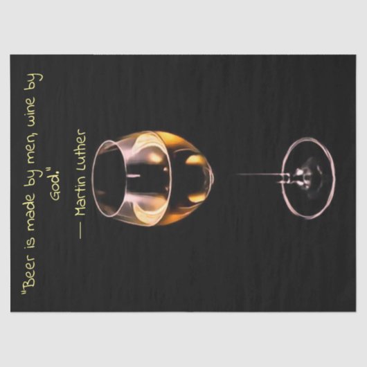 Mousseline Papier de Tissu Vin avec Citation de Martin Luther (Recto)