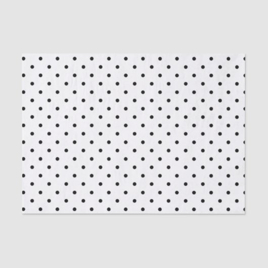 Mousseline Papier de tissu White with Black Dots (Recto)