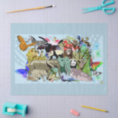 Mousseline papier de tissu zoo (Artisanat)