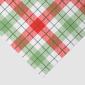 Mousseline Papier de tissus à couches rouges et vertes (Détail)