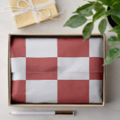 Mousseline Papier de tissus À damiers rouge et blanc (Cadeau)