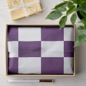 Mousseline Papier de tissus À damiers violet et blanc (Cadeau)