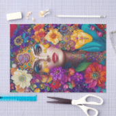 Mousseline Papier de tissus à découpage tendance à fleurs flo (Artisanat)