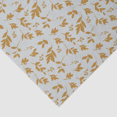 Mousseline Papier de tissus à feuillage jaune (Détail)