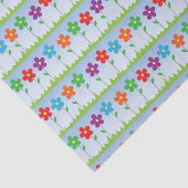 Mousseline Papier de tissus à fleurs colorées (Détail)