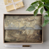 Mousseline Papier de tissus à grains dorés (Cadeau)