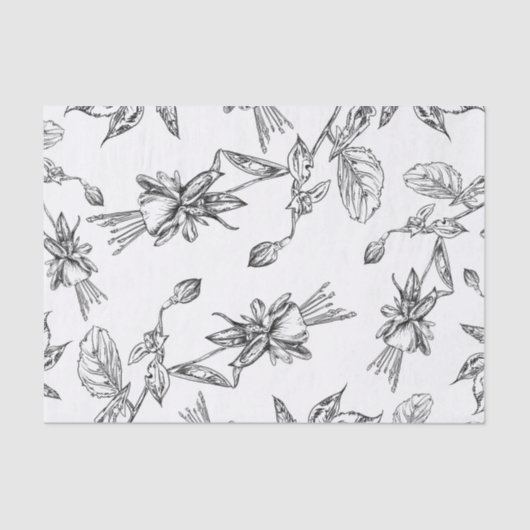 Mousseline Papier de tissus à motifs floraux (Recto)