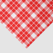 Mousseline Papier de tissus à plaid rouge et blanc (Détail)